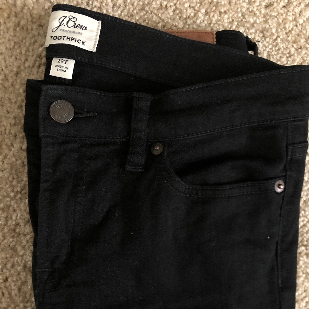 Jcrew Toothpick black jeans